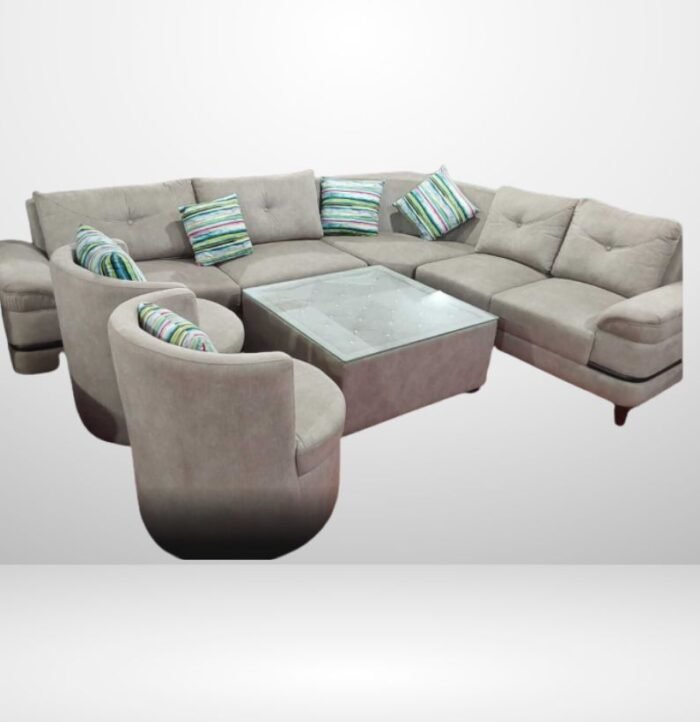Mini Sofa Set (with 2 Puffy Chairs & Center Table) M-Tec 7 - Image 1